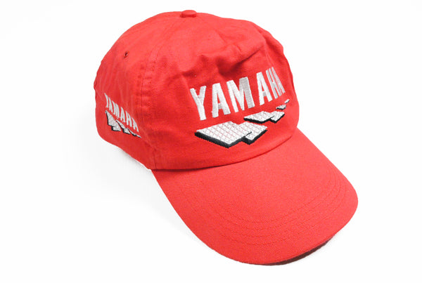 Vintage Yamaha Cap racing red big logo cotton 90s hat