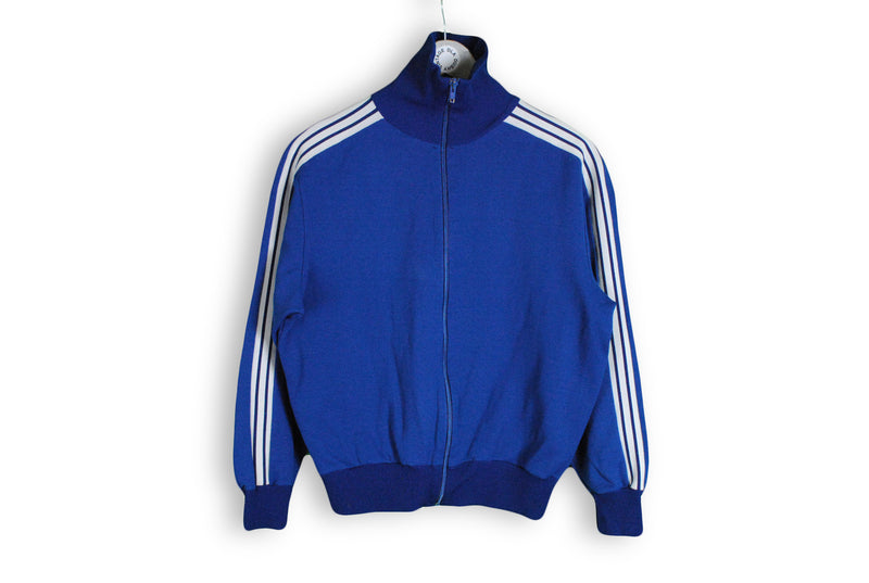 Vintage Adidas Track Jacket Small blue classic 70s 