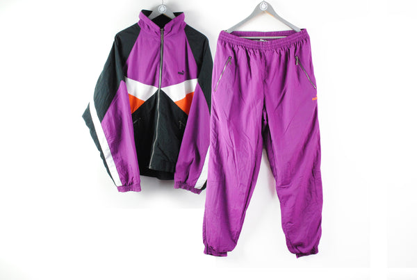 Vintage Puma Tracksuit XLarge / XXLarge purple retro 90s sport suit