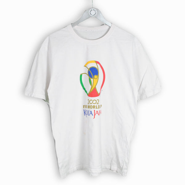 World Cup 2002 Korea/Japan 記念Tシャツ 2002 Korea Japan World Cup Soccer Host Logo Soccer T Shirt S