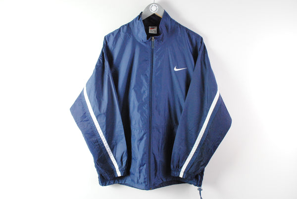 Vintage Nike Jacket Medium blue 90s  big logo sport windbreaker