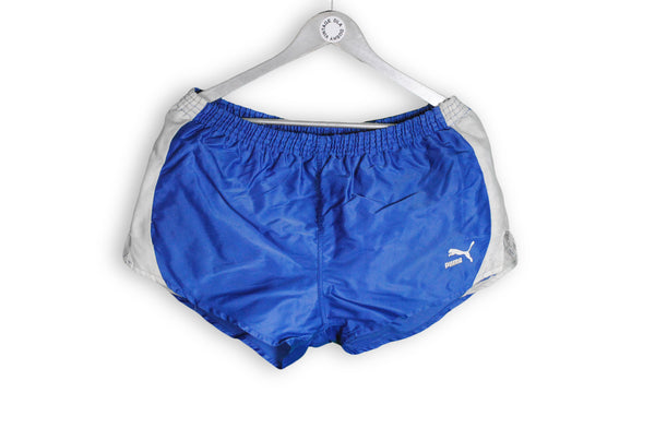 Vintage Puma Shorts XLarge blue 1980s rare running shorts