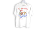 Vintage Iron Maiden Canadian Slavery tour 1984 rare deadstock white t-shirt mega 
