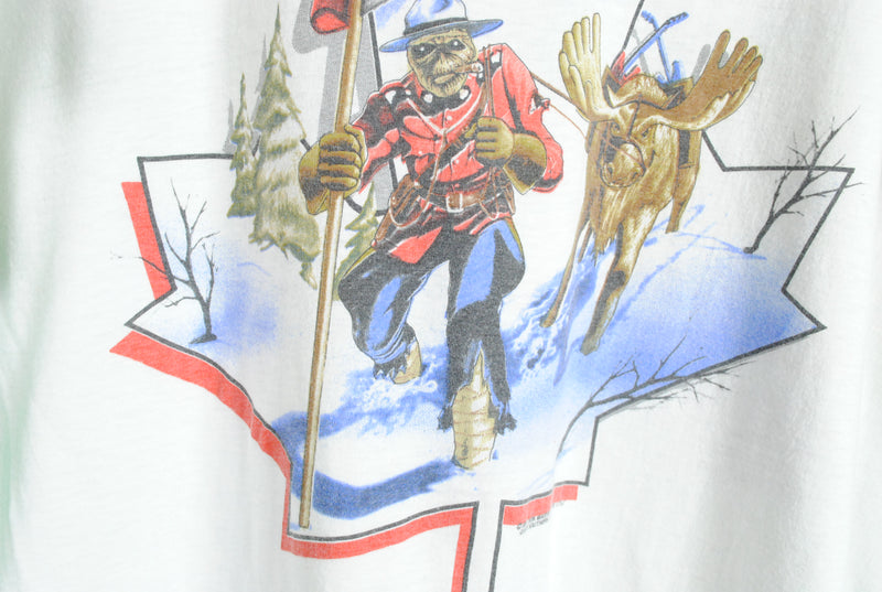 Vintage Iron Maiden Canadian Slavery 1984 Tour T-Shirt Medium