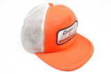 Vintage Compac Canada Trucker Cap orange white hat 80s 