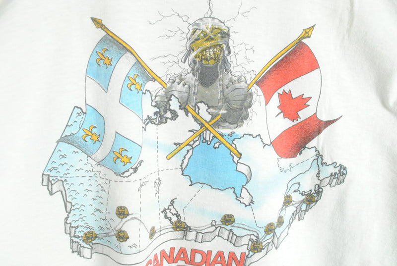 Vintage Iron Maiden Canadian Slavery 1984 Tour T-Shirt Medium
