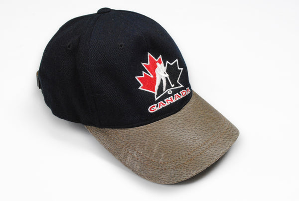 Vintage Canada Hockey Team Cap black big logo nhl