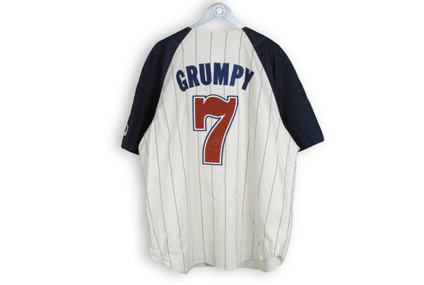 Vintage Disney 7Dwarfs Baseball MLB Jersey T-Shirt XLarge Grumpy 7