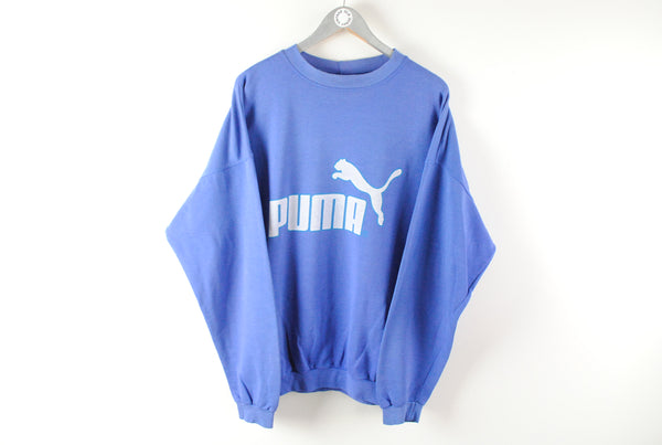 Vintage Puma Sweatshirt XLarge big logo retro 90s athletic cotton sport jumper
