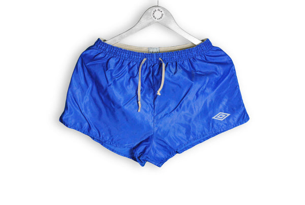 Vintage Umbro Shorts Medium made in England blue 80s rare shorts