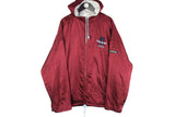 Vintage Adidas NY Training Jacket XLarge red hooded light wear track style 90s New York collection