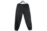 Vintage Puma Track Pants Medium black small logo 90s sport trousers