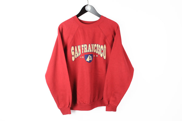 Vintage San Francisco 1995 Sweatshirt Medium red 90s Tultex made in USA jumper