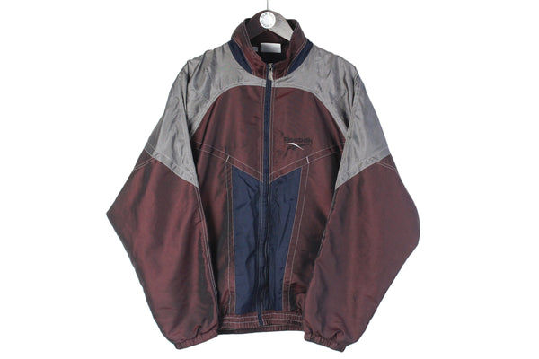 Vintage Reebok Tracksuit Large size men's 90's style sport clothing retro suit full zip athletic windbreaker jacket and pants