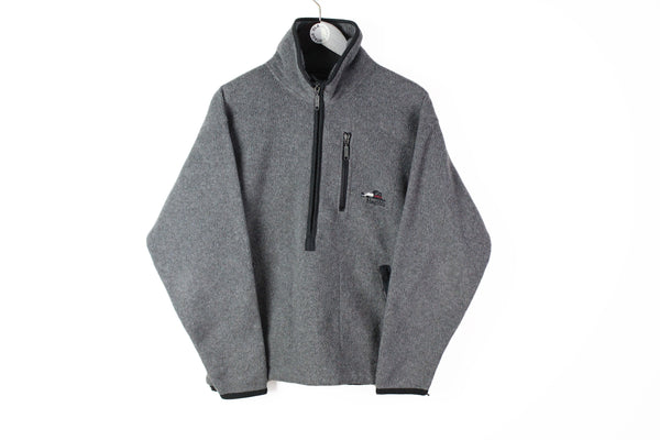 Vintage Haglofs Fleece Half Zip Small gray 90s outdoor retro style sweater