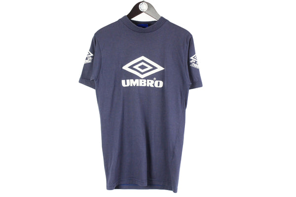 Vintage Umbro T-Shirt Small / Medium blue big logo 90s sport tee