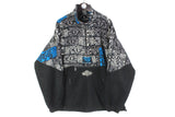 Vintage Quiksilver Fleece Half Zip XLarge Polartec black abstract pattern sport sweater 90s surfing ski snowboard jumper