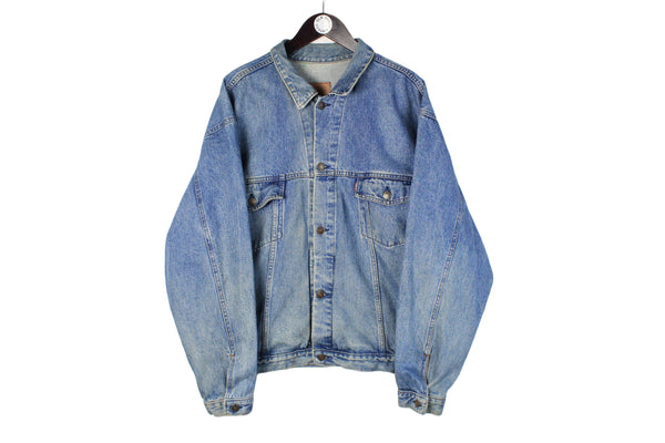 Vintage Levi's Denim Jacket XLarge size men's classic jean button up 90's style wear street style clothing retro outfit