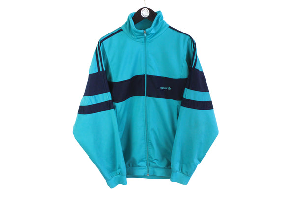 Vintage Adidas Track Jacket Medium / Large blue 90's windbreaker sport style authentic retro jumper