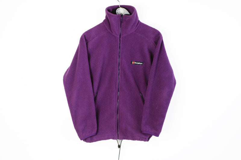 Vintage Berghaus Fleece Full Zip Women's 10 purple 90's outdoor style sweater