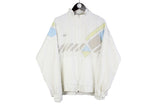 Vintage Adidas Ivan Lendl Track Jacket XLarge white abstract pattern 80s oversize tennis sport windbreaker rare made in West Germany