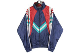 Vintage Adidas Tracksuit XLarge 90s blue red small logo polyester windbreaker sport suit jacket and pants