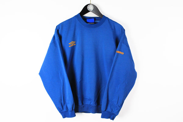 Vintage Umbro Sweatshirt Medium blue 90s sport jumper retro style