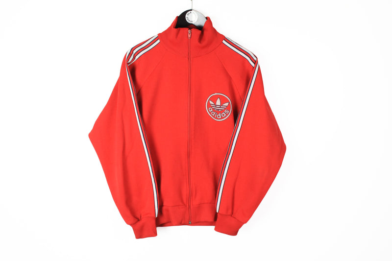 Vintage Adidas Track Jacket Small red full zip windbreaker 80's retro athletic jacket