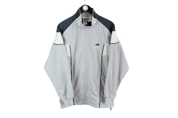 Vintage Adidas Track Jacket Small gray big logo classic minimalistic sport wear