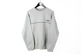 Vintage Reebok Sweatshirt Large gray small logo 90s sport style rare retro jumper 