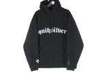 Vintage Quiksilver Hoodie XLarge black big logo 90s retro hooded jumper