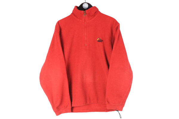 Vintage Lowe Alpine Fleece 1/4 Zip Medium red sweater 90s sport style jumper outdoor 