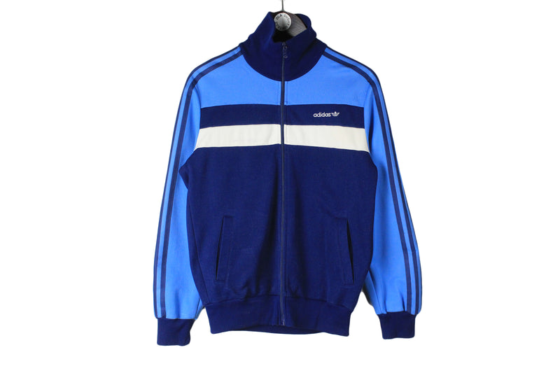 Vintage Adidas Track Jacket Small blue full zip 80s made in Yugoslavia