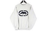 Vintage ECKO UNLTD Sweatshirt Large white big logo 90s retro crewneck sport style hip hop graffiti culture 90s