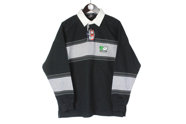 Vintage Guinness Rugby Shirt Medium size new with tags long sleeve collared t-shirt streetwear 90's style