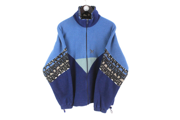 Vintage Salewa Fleece Full Zip Medium blue outdoor 90's mountain trekking sweater