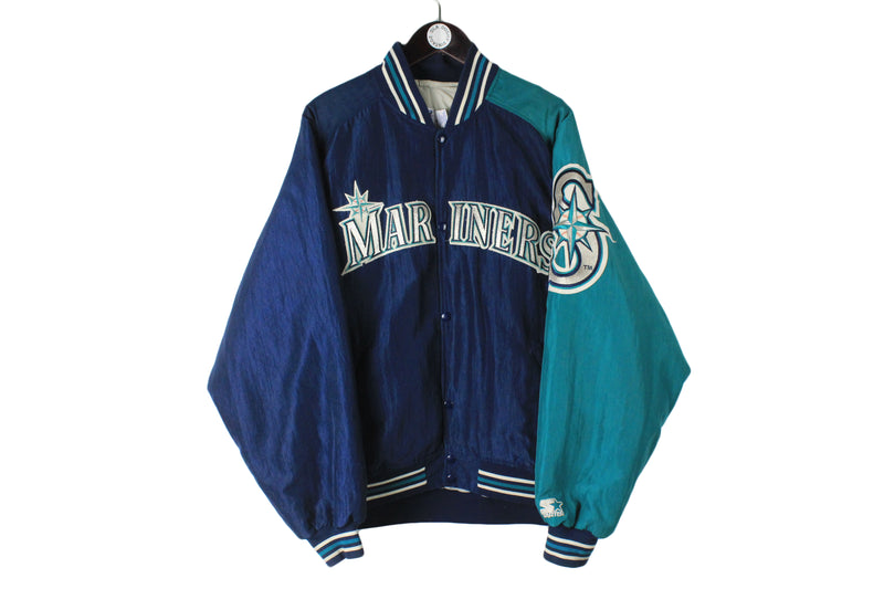 Vintage Seattle Mariners Starter Bomber Jacket XLarge MLB 90s made in USA snap buttons Baseball United States sport