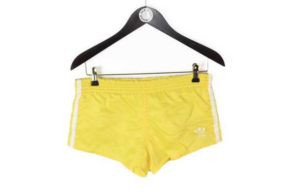 Vintage Adidas Shorts Small yellow 80's sport style made in West Germany