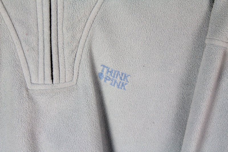 Vintage Think Pink Fleece Half Zip Large