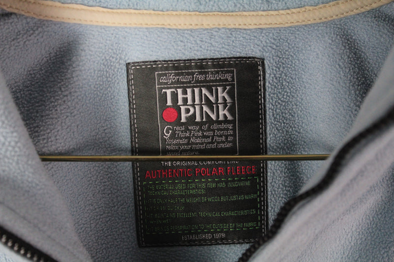 Vintage Think Pink Fleece Half Zip Large