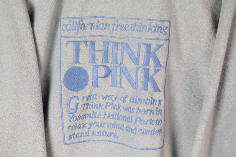 Vintage Think Pink Fleece Half Zip Large