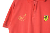 Vintage Ferrari Barrichello Polo T-Shirt XLarge
