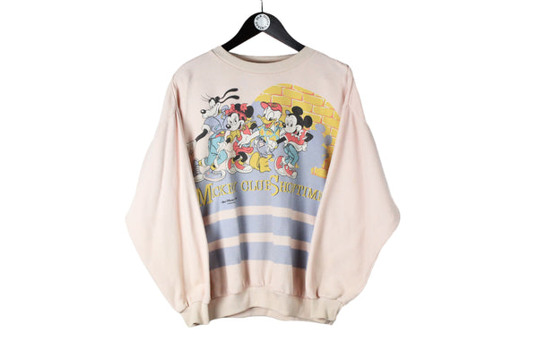 Vintage Disney Sweatshirt Small pink Mickey Club 90s crewneck retro jumper