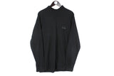 Vintage Levi's Turtleneck Sweatshirt XLarge black small logo 90s USA brand streetwear work jumper