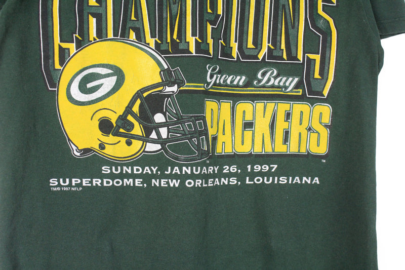 Vintage Green Bay Packers 1997 Superbowl NFL T-Shirt Medium