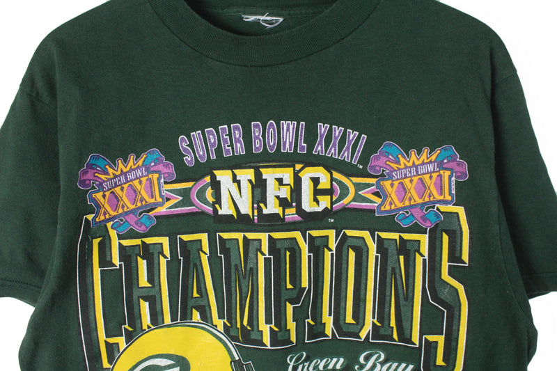 Non Brand Vintage Green Bay Packers 1997 Superbowl NFL T-Shirt Medium