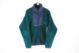 Vintage Helly Hansen Fleece Full Zip Medium / Large green 90's winter outdoor sweater