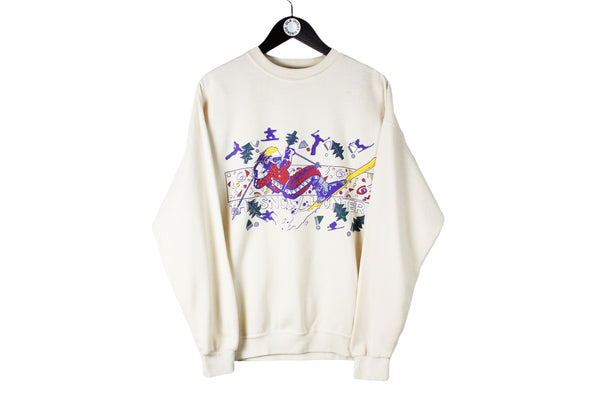 Vintage Ski Sweatshirt Large