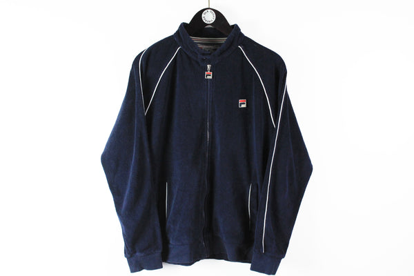 Vintage Fila White Line Track Jacket Large blue 90s full zip