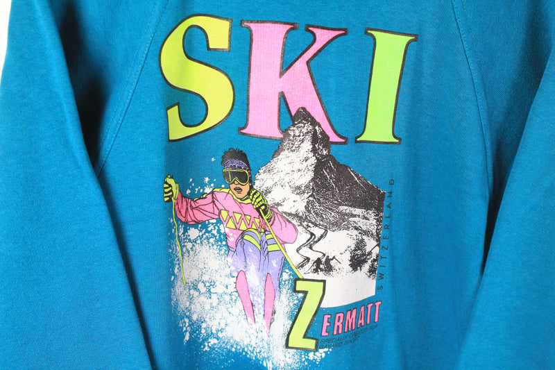 Vintage Ski Sweatshirt Small